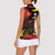 Belgium Women Sleeveless Polo Shirt with Black Red Lion Crest Flag Flame Spirit