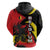 Belgium Zip Hoodie with Black Red Lion Crest Flag Flame Spirit