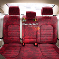 Belgium Back Car Seat Cover with Football Red Map Crest Rose Spirit
