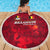 Belgium Beach Blanket with Football Red Map Crest Rose Spirit
