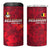 Belgium 4 in 1 Can Cooler Tumbler with Football Red Map Crest Rose Spirit