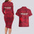 Belgium Couples Matching Long Sleeve Bodycon Dress and Hawaiian Shirt with Football Red Map Crest Rose Spirit