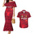 Belgium Couples Matching Mermaid Dress and Hawaiian Shirt with Football Red Map Crest Rose Spirit