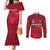 Belgium Couples Matching Mermaid Dress and Long Sleeve Button Shirt with Football Red Map Crest Rose Spirit