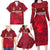 Belgium Family Matching Long Sleeve Bodycon Dress and Hawaiian Shirt with Football Red Map Crest Rose Spirit