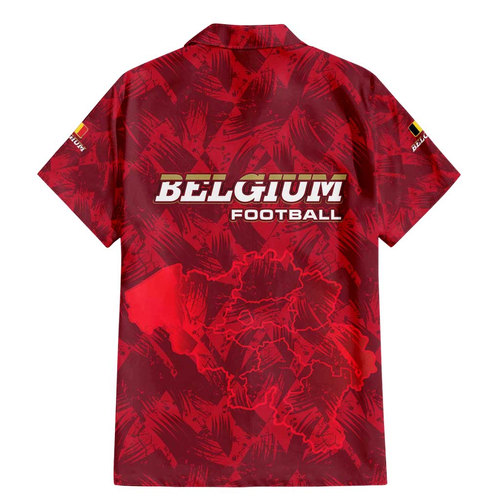 Belgium Family Matching Mermaid Dress and Hawaiian Shirt with Football Red Map Crest Rose Spirit