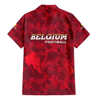 Belgium Family Matching Mermaid Dress and Hawaiian Shirt with Football Red Map Crest Rose Spirit