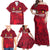 Belgium Family Matching Off Shoulder Maxi Dress and Hawaiian Shirt with Football Red Map Crest Rose Spirit