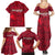 Belgium Family Matching Summer Maxi Dress and Hawaiian Shirt with Football Red Map Crest Rose Spirit