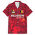 Belgium Family Matching Summer Maxi Dress and Hawaiian Shirt with Football Red Map Crest Rose Spirit