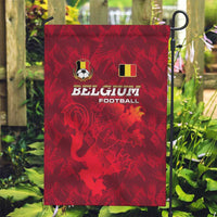 Belgium Garden Flag with Football Red Map Crest Rose Spirit