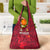 Belgium Grocery Bag with Football Red Map Crest Rose Spirit