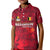 Belgium Kid Polo Shirt with Football Red Map Crest Rose Spirit