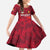 Belgium Kid Short Sleeve Dress with Football Red Map Crest Rose Spirit
