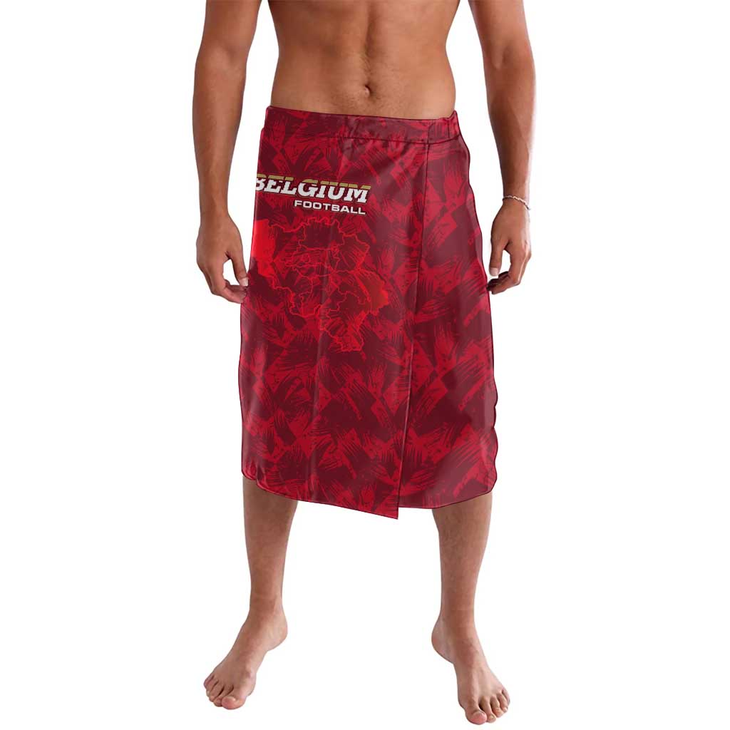 Belgium Lavalava with Football Red Map Crest Rose Spirit