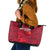 Belgium Leather Tote Bag with Football Red Map Crest Rose Spirit