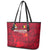 Belgium Leather Tote Bag with Football Red Map Crest Rose Spirit