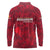 Belgium Long Sleeve Polo Shirt with Football Red Map Crest Rose Spirit