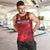 Belgium Men Tank Top with Football Red Map Crest Rose Spirit