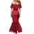 Belgium Mermaid Dress with Football Red Map Crest Rose Spirit