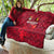 Belgium Quilt with Football Red Map Crest Rose Spirit