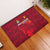 Belgium Rubber Doormat with Football Red Map Crest Rose Spirit