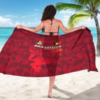 Belgium Sarong with Football Red Map Crest Rose Spirit