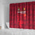 Belgium Shower Curtain with Football Red Map Crest Rose Spirit