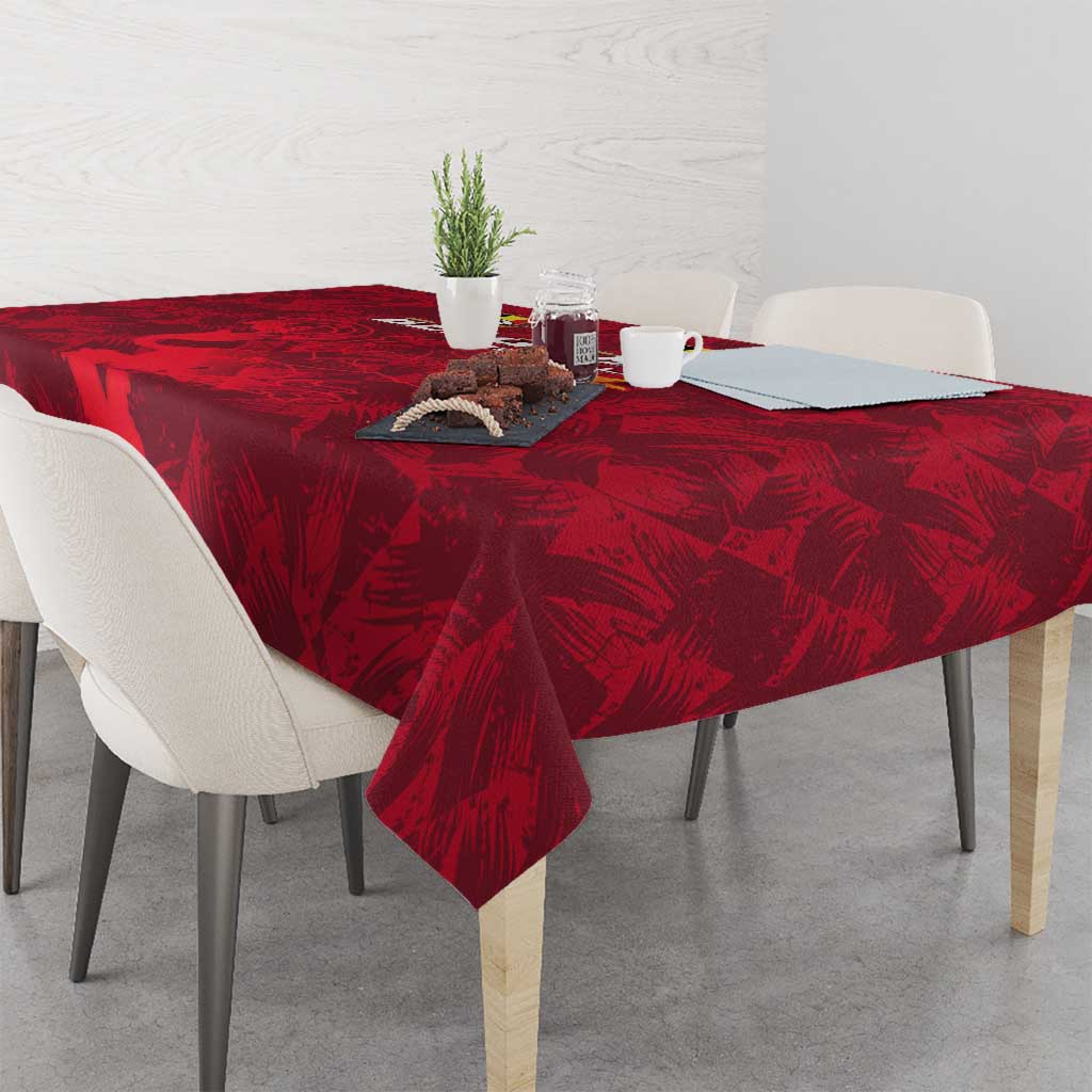 Belgium Tablecloth with Football Red Map Crest Rose Spirit