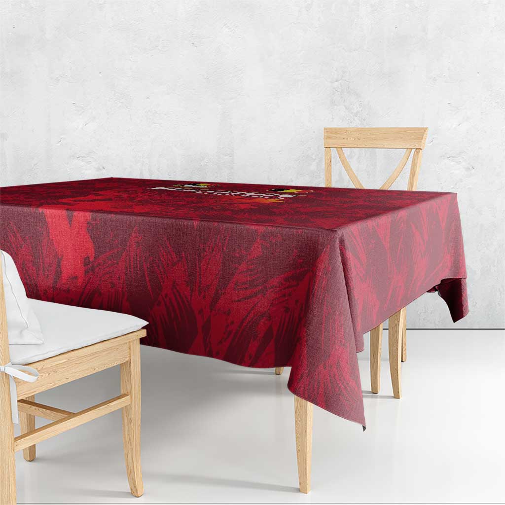 Belgium Tablecloth with Football Red Map Crest Rose Spirit