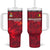 Belgium Tumbler With Handle with Football Red Map Crest Rose Spirit