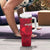 Belgium Tumbler With Handle with Football Red Map Crest Rose Spirit