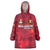 Belgium Wearable Blanket Hoodie with Football Red Map Crest Rose Spirit