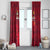 Belgium Window Curtain with Football Red Map Crest Rose Spirit