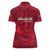 Belgium Women Polo Shirt with Football Red Map Crest Rose Spirit
