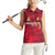 Belgium Women Sleeveless Polo Shirt with Football Red Map Crest Rose Spirit