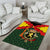 Belgium Area Rug with Royal Coat of Arms Crown Lion Red Green Checker Spirit