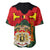 Belgium Baseball Jersey with Royal Coat of Arms Crown Lion Red Green Checker Spirit