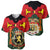 Belgium Baseball Jersey with Royal Coat of Arms Crown Lion Red Green Checker Spirit