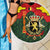 Belgium Beach Blanket with Royal Coat of Arms Crown Lion Red Green Checker Spirit