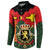 Belgium Button Sweatshirt with Royal Coat of Arms Crown Lion Red Green Checker Spirit