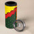 Belgium 4 in 1 Can Cooler Tumbler with Royal Coat of Arms Crown Lion Red Green Checker Spirit