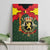 Belgium Canvas Wall Art with Royal Coat of Arms Crown Lion Red Green Checker Spirit