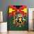Belgium Canvas Wall Art with Royal Coat of Arms Crown Lion Red Green Checker Spirit