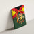 Belgium Canvas Wall Art with Royal Coat of Arms Crown Lion Red Green Checker Spirit