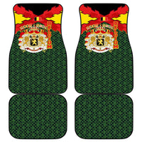 Belgium Car Mats with Royal Coat of Arms Crown Lion Red Green Checker Spirit