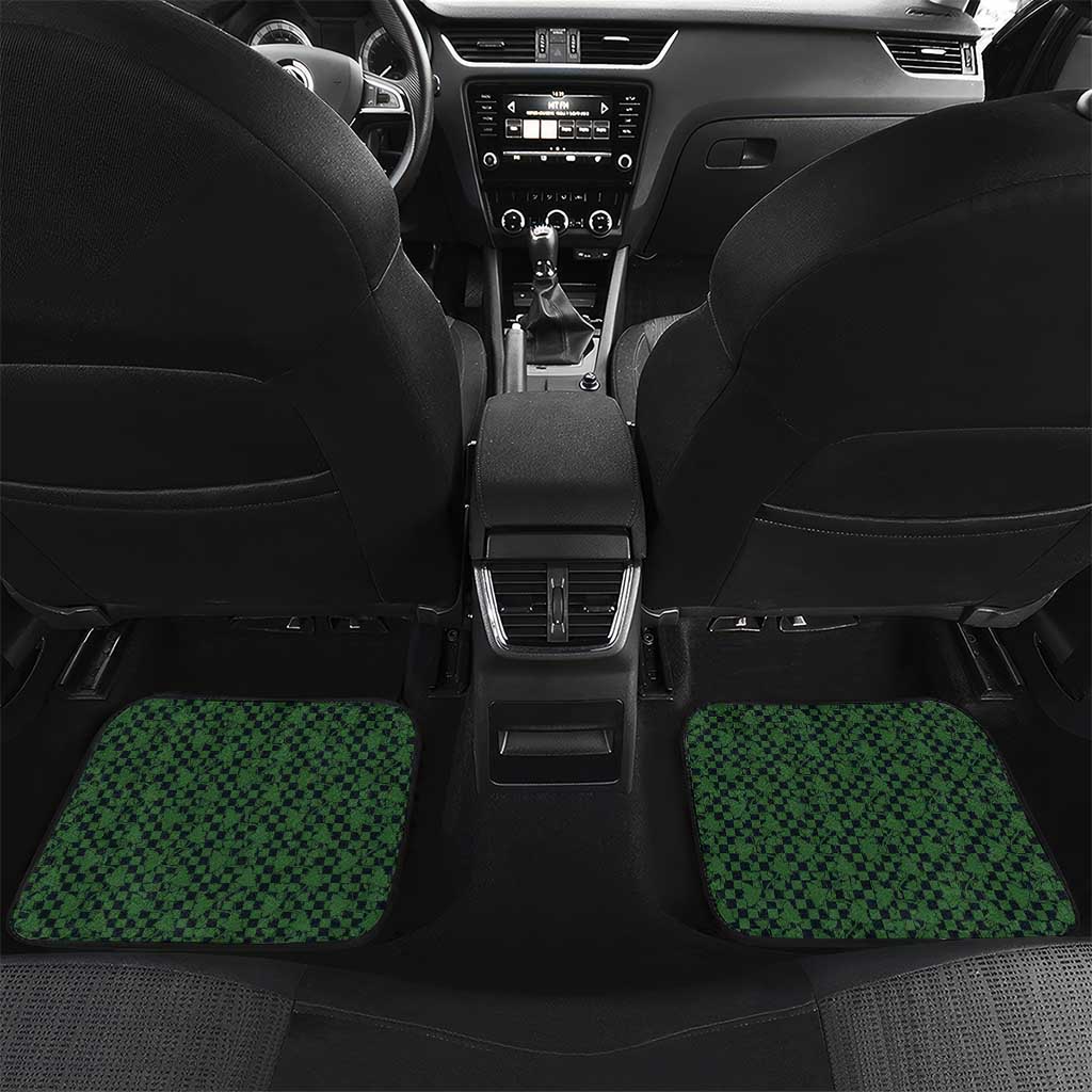 Belgium Car Mats with Royal Coat of Arms Crown Lion Red Green Checker Spirit