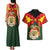 Belgium Couples Matching Tank Maxi Dress and Hawaiian Shirt with Royal Coat of Arms Crown Lion Red Green Checker Spirit