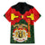 Belgium Family Matching Mermaid Dress and Hawaiian Shirt with Royal Coat of Arms Crown Lion Red Green Checker Spirit