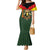 Belgium Family Matching Mermaid Dress and Hawaiian Shirt with Royal Coat of Arms Crown Lion Red Green Checker Spirit